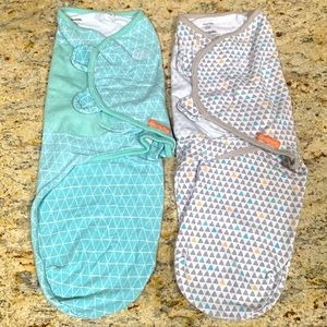 (2) SwaddleMe Swaddle Wraps Sleep Sack Sz Large